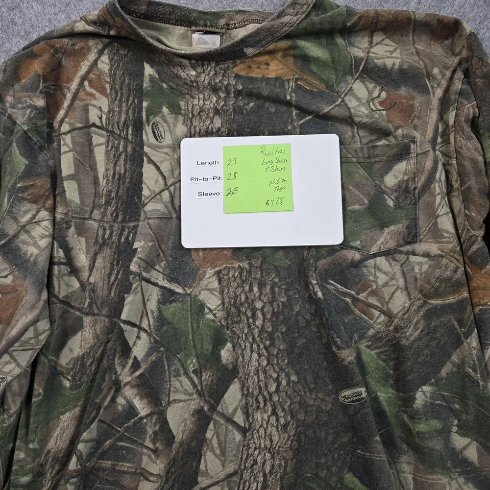 Whitewater‎ Outdoors Shirt Mens 2XL Camo Long Sleeve Realtree Hunting Tee Top